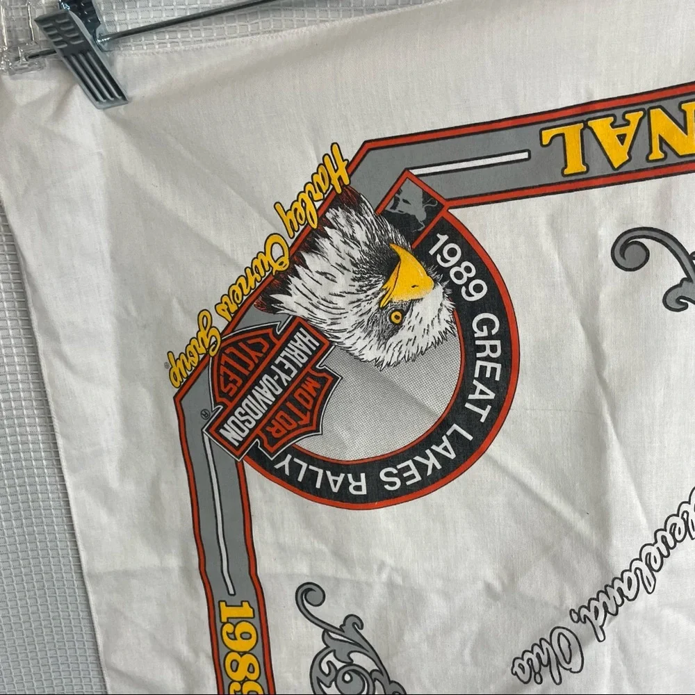 Vintage 1989 Harley-Davidson square bandanna scarf